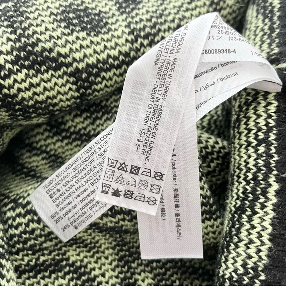 ZARA Chunky Mod Turtleneck Sweater – Leopard Zebra Print, Chartreuse, Size M - Picture 11 of 16